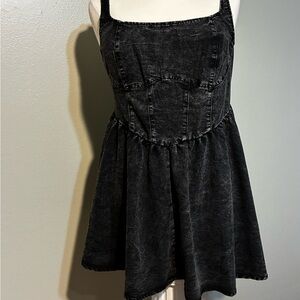 Stylish Black Denim Dress